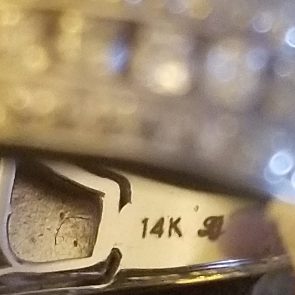 14K gold with natural diamonds. - Picture 6 of 8